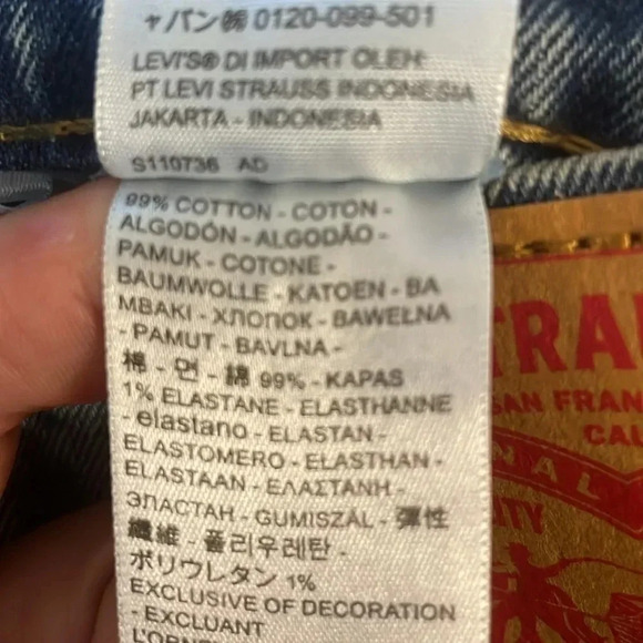 Levi’s 511 cut off Jean shorts Raw hem Big & Tall Medium wash Men’s size 46 NWT - Picture 10 of 14